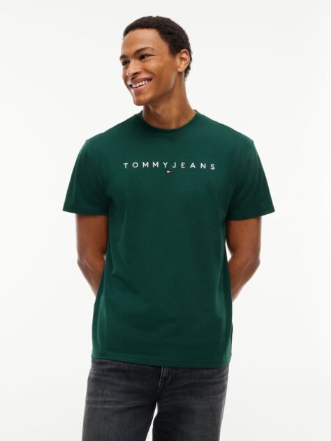 Green Regular Logo Embroidery T-Shirt  Men