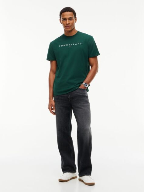 Green Regular Logo Embroidery T-Shirt  Men