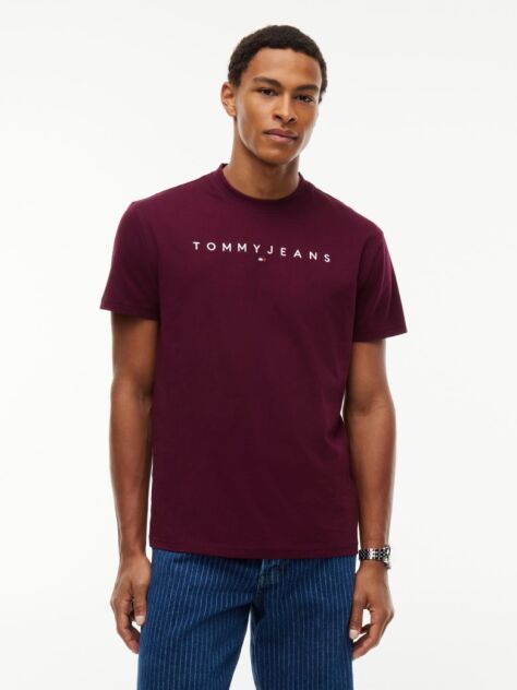 Purple Regular Logo Embroidery T-Shirt  Men