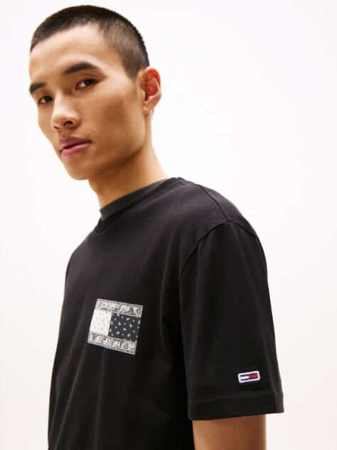 Black Paisley Back Logo T-Shirt  Men