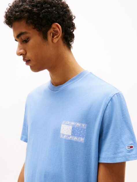 Blue Paisley Back Logo T-Shirt  Men