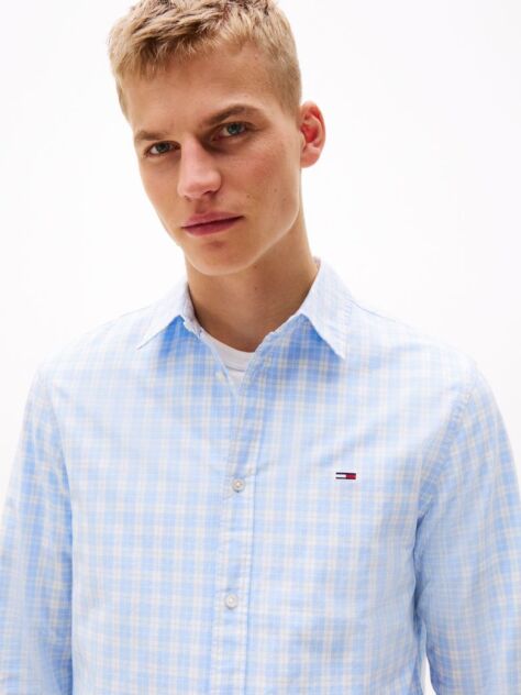 Blue Regular Fit Check Shirt  Men