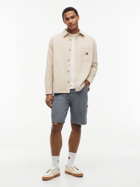 Beige Brick Cord Overshirt  Men