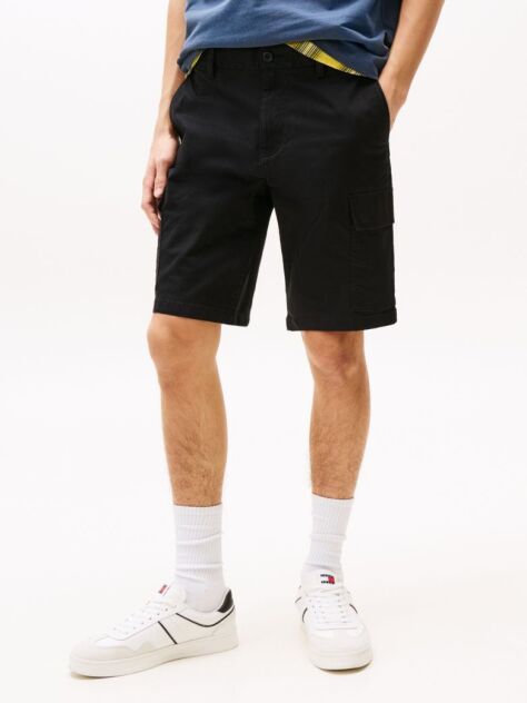Black Scanton Slim Cargo Bermuda Shorts  Men