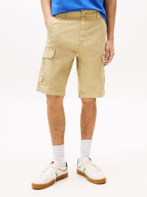 Beige Otis Straight Cargo Bermuda Shorts  Men