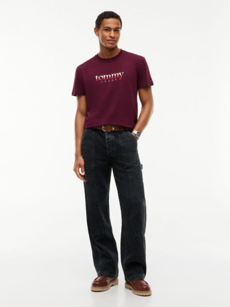 Purple Logo Jersey Crew Neck T-Shirt  Men