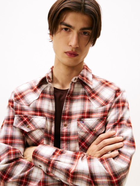 Multi Flannel Καρό Western Πουκάμισο Σε Κανονική Γραμμή  Άνδρες