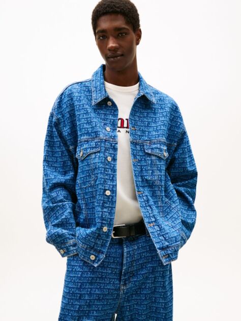 Denim Denim Oversized Τζάκετ Με Spell-Out Λογότυπο  Άνδρες