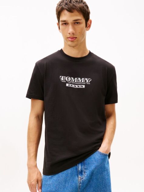 Black Regular Tonal Logo Short-Sleeve T-Shirt  Men
