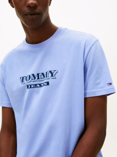 Μωβ Κοντομάνικο T-Shirt Σε Κανονική Γραμμή Με Tonal Λογότυπο  Άνδρες