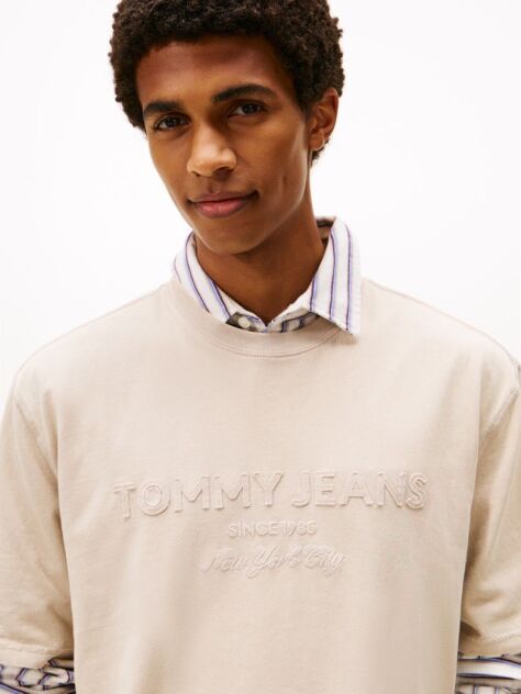 Beige 90s Classic Tonal Logo T-Shirt  Men