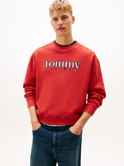 Κόκκινο Φούτερ Fleece Με Λογότυπο '90s  Άνδρες
