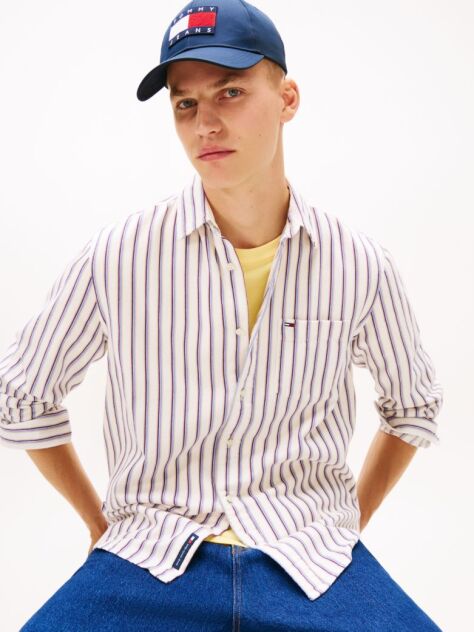 Multi Relaxed Fit Stripe Twill Shirt  Men