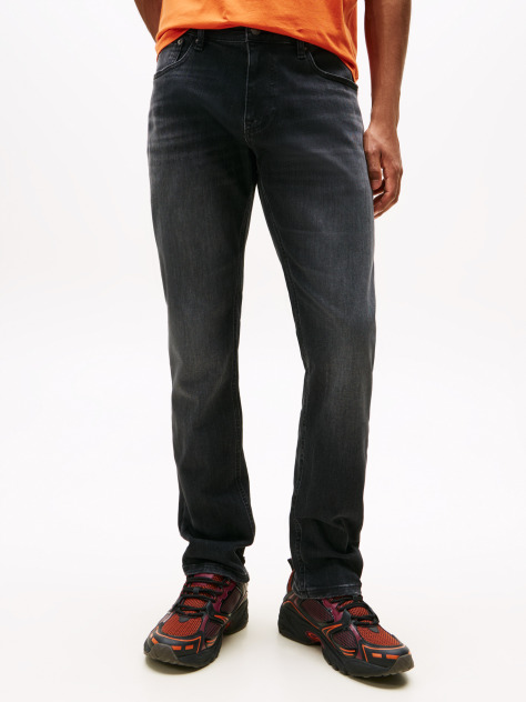 Denim Austin Black Slim Tapered Leg Jeans  Men