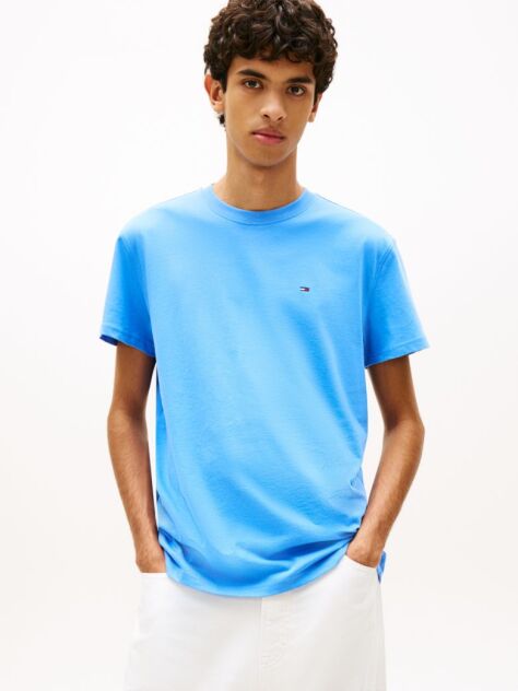Μπλε T-Shirt Με Κλασική Λαιμόκοψη Και Σημαία Tommy  Άνδρες