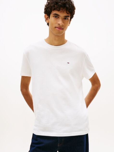 White Tommy Flag Crew Neck T-Shirt  Men