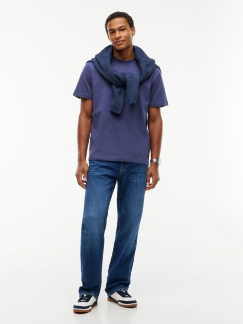 Blue Tommy Flag Relaxed T-Shirt  Men
