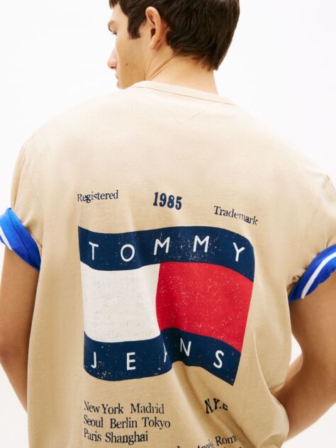 Brown Back Logo Relaxed Jersey T-Shirt  Men