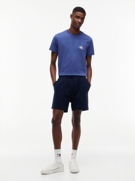 Blue Signature Logo Slim Jersey T-Shirt  Men