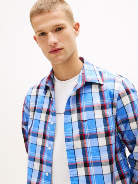 Multi Regular Fit Check Poplin Shirt  Men