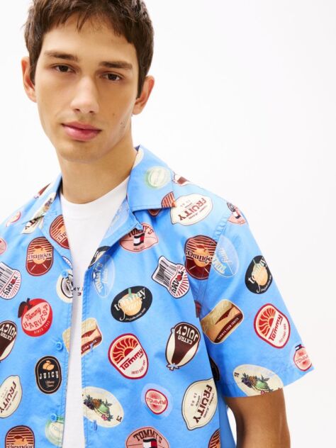 Multi Regular Fit Print Short Sleeve Shirt  Men