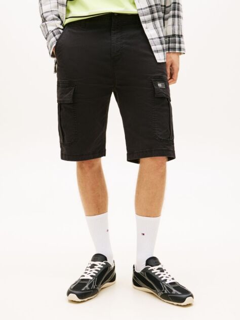Black Otis Washed Cargo Bermuda Shorts  Men