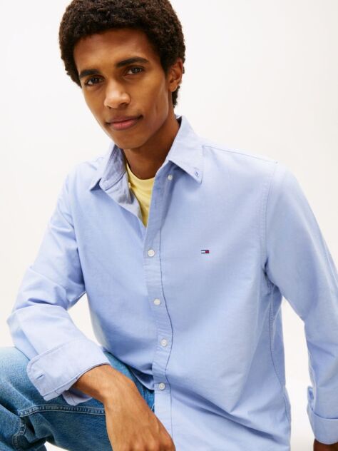 Purple Regular Fit Button-Down Collar Oxford Shirt  Men