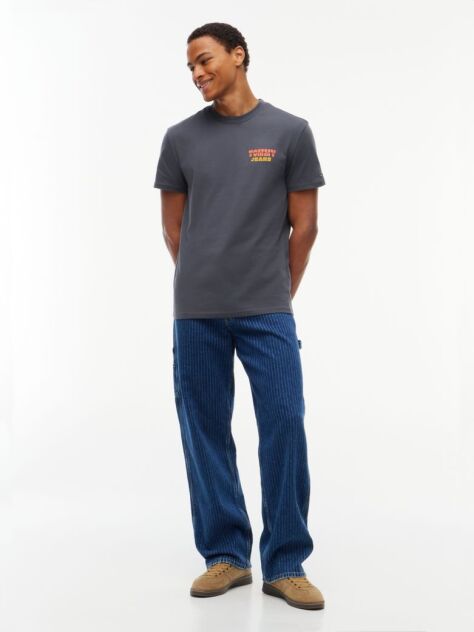 Black Logo Jersey Crew Neck T-Shirt  Men