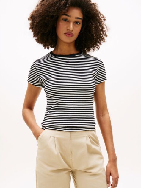Multi Essential Slim Rib-Knit T-Shirt  Women