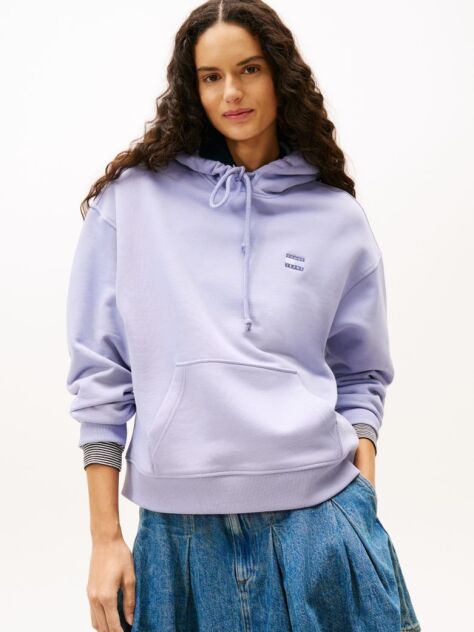 Μωβ Hoody Σε Boxy Γραμμή  Γυναίκες
