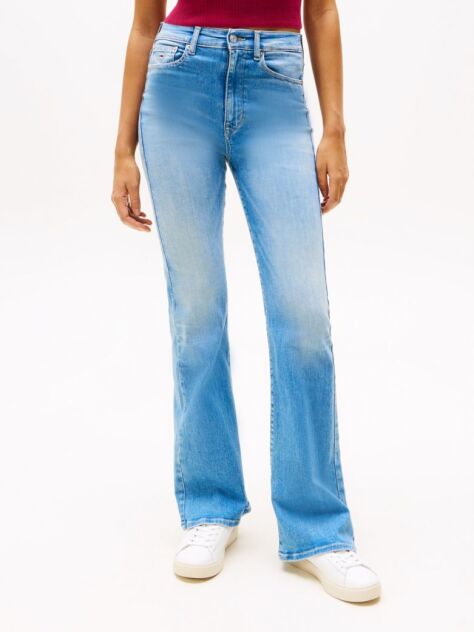 Denim Sylvia Faded High Rise Flared Jeans  Women