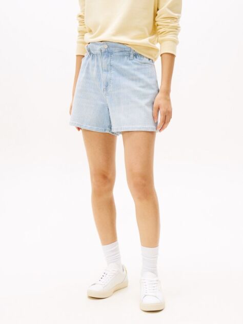 Denim Loose Paperbag Denim Shorts  Women