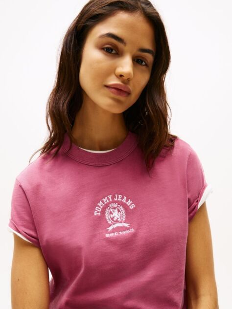 Purple Regular Fit Varsity T-Shirt  Women
