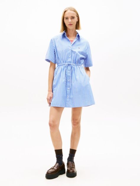 Multi Stripe Relaxed Mini Shirt Dress  Women