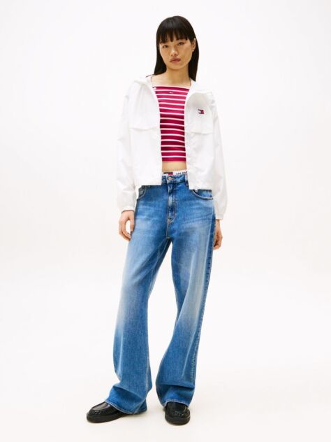 Beige Tommy Badge Windbreaker  Women