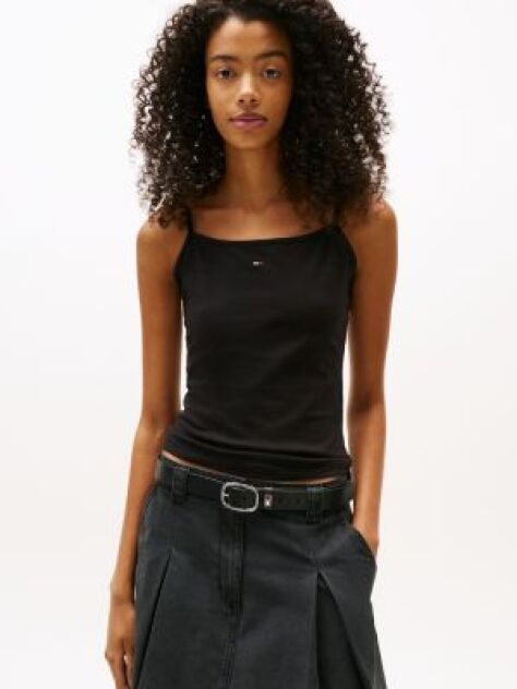 Black Essential Strap Top  Women