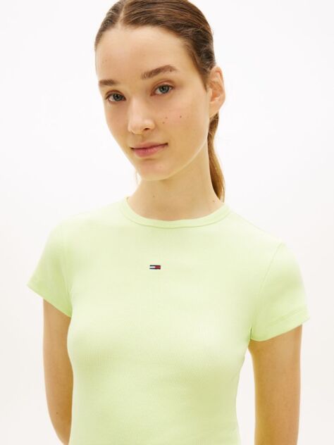 Green Flag Slim Ribbed Mini Bodycon Dress  Women