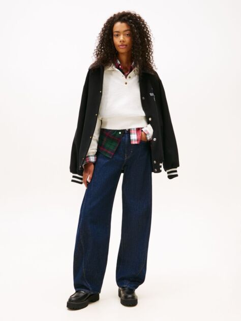 Denim Τζιν Με Κανονική Μέση Και Tapered Barrel Γραμμή  Γυναίκες