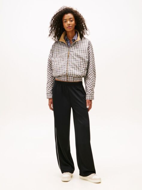 Black Tommy Badge Interlock Knit Relaxed Joggers  Women