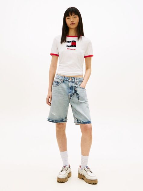 Denim Mia Denim Βερμούδα Σε Άνετη Γραμμή  Γυναίκες