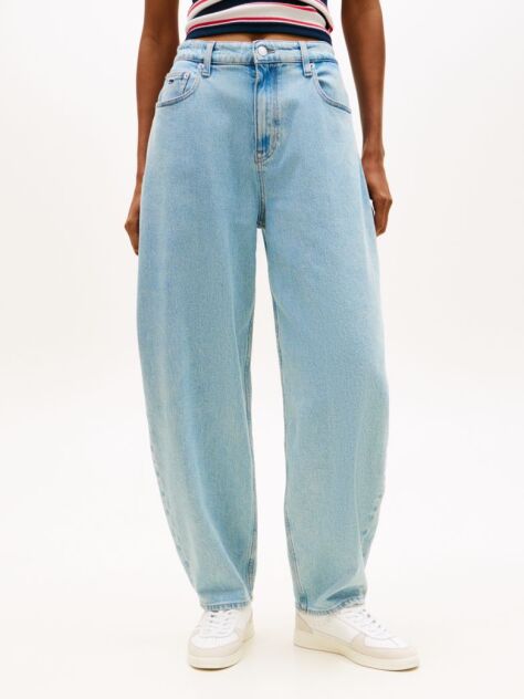 Denim Faded Balloon Tapered Leg Jeans  Women