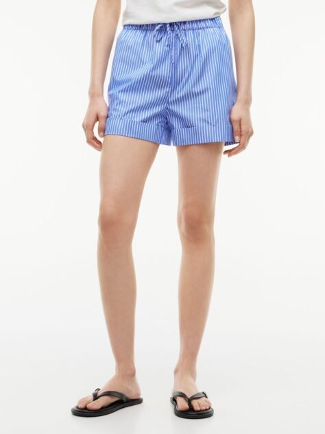 Multi Poplin Wide Leg Shorts  Women