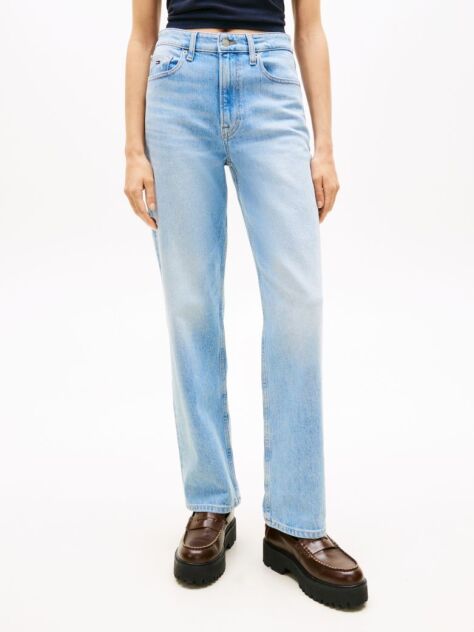 Denim High Rise Slim Straight Leg Jeans  Women