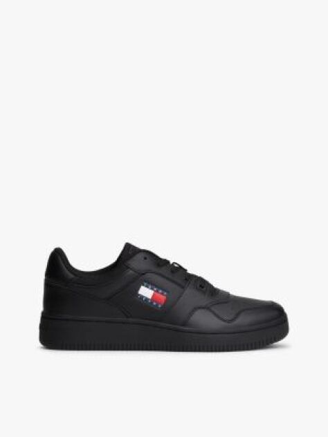 Μαύρο Essential Ρετρό Δερμάτινα Sneakers Basketball  Άνδρες