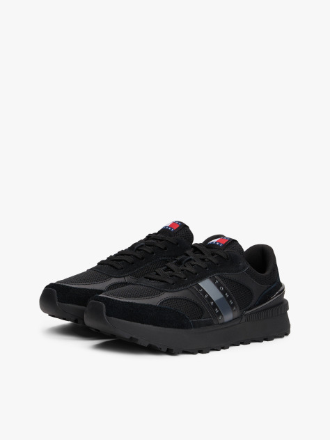Black Technical Runner Essential Sneakers  Men
