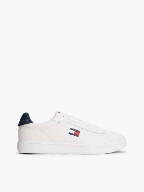 Multi Leather Archive Court Trainers  Men