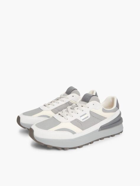 Multi Colour-Blocked Mixed Texture Cleat Sneakers  Men