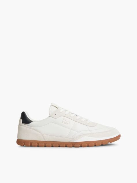Άσπρο Δερμάτινα Sneakers Με Χαμηλό Κόψιμο  Άνδρες