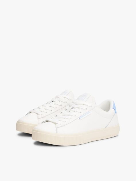 Μπλε Essential Δερμάτινα Sneakers Με Λεπτομέρειες Σε Αντίθεση  Γυναίκες