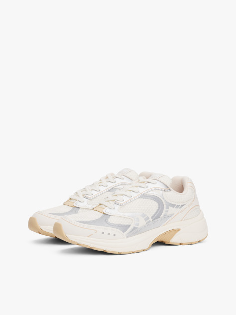 Multi Mixed Texture Archive Runner Trainers  Women